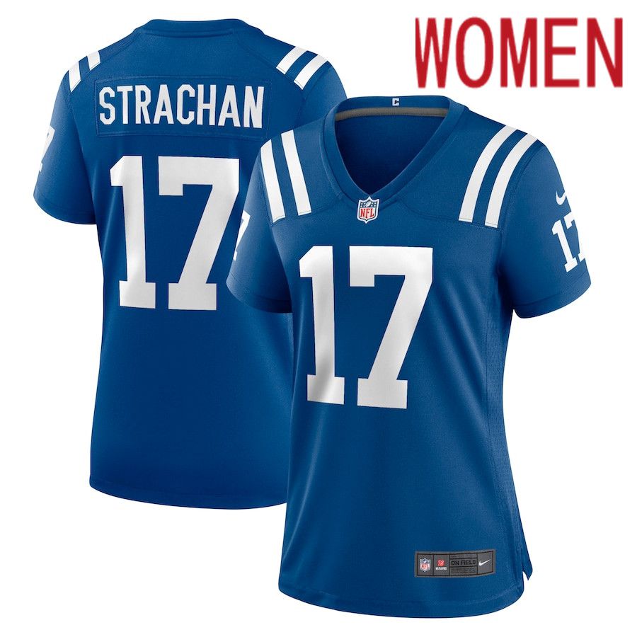 Women Indianapolis Colts #17 Mike Strachan Nike Royal Game NFL Jersey->women nfl jersey->Women Jersey